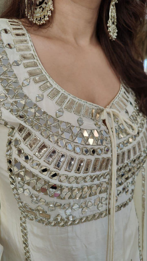 Mirror Off-White Sharara Set